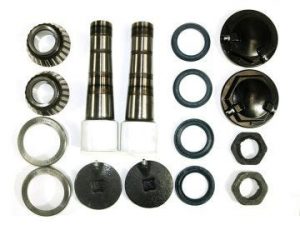 King Pin Set with Plastic Bushings (w/ Dust Caps)